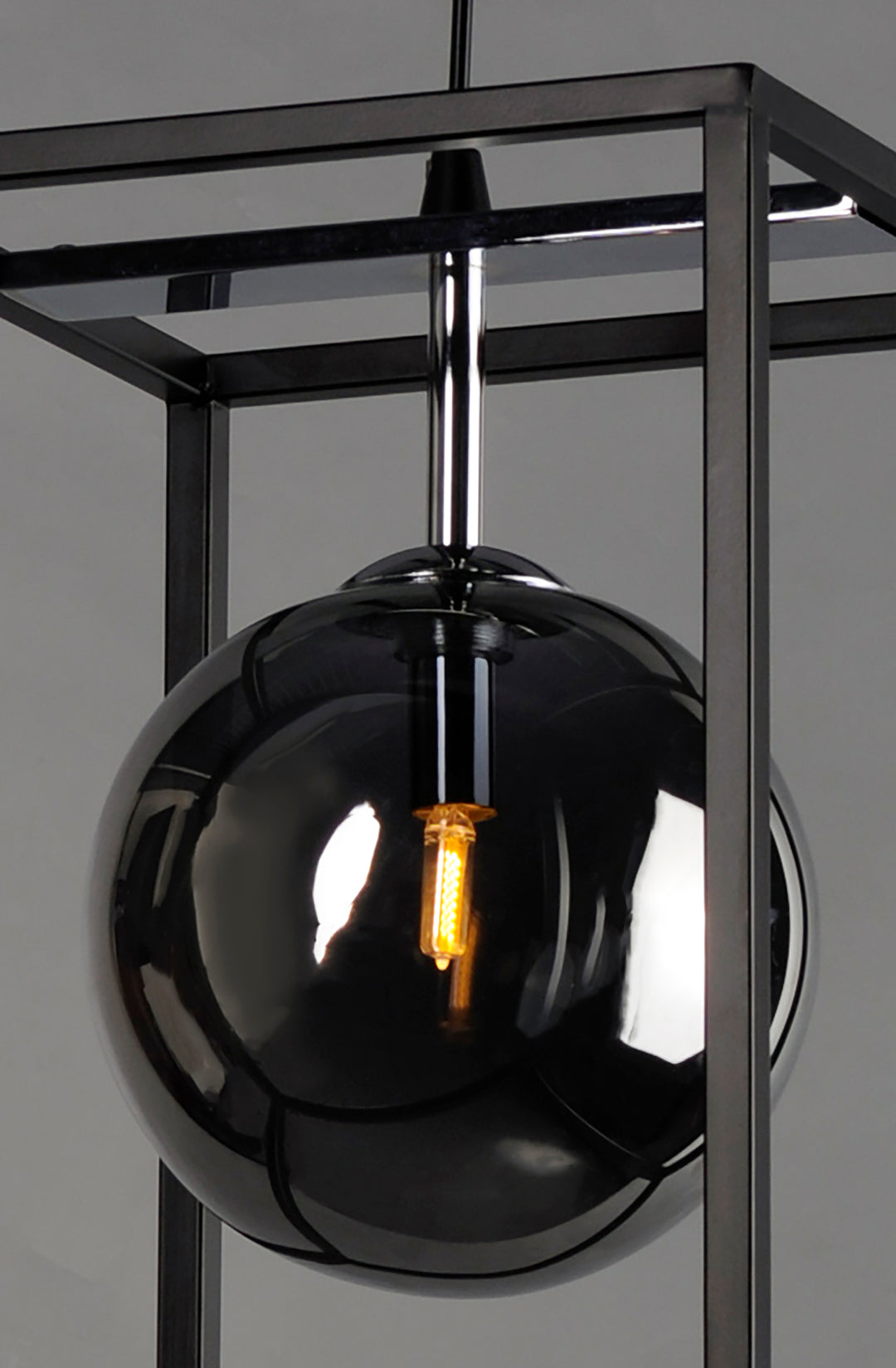 Fluid 1-Light LED Pendant Black / Polished Chrome alternate view