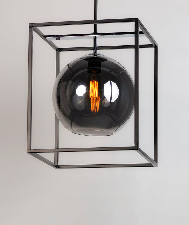 Fluid 1-Light LED Pendant Black / Polished Chrome alternate view