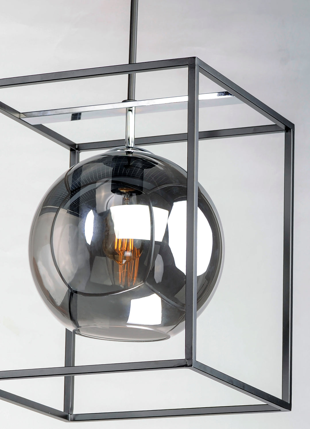 Fluid 1-Light LED Pendant Black / Polished Chrome alternate view