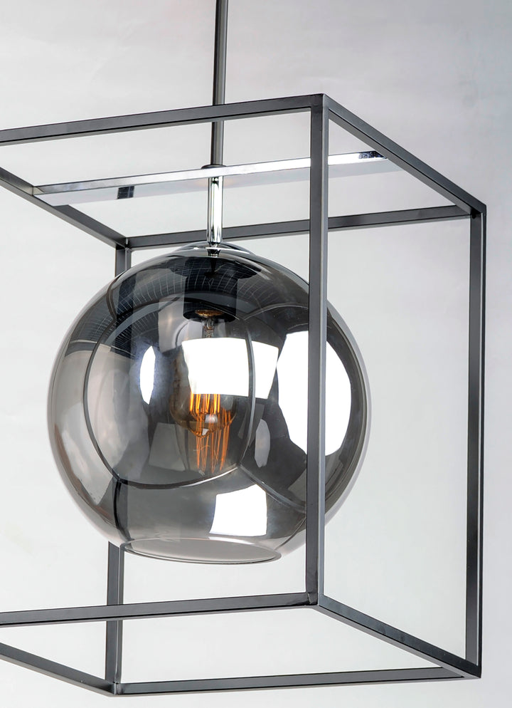 Fluid 1-Light LED Pendant Black / Polished Chrome alternate view
