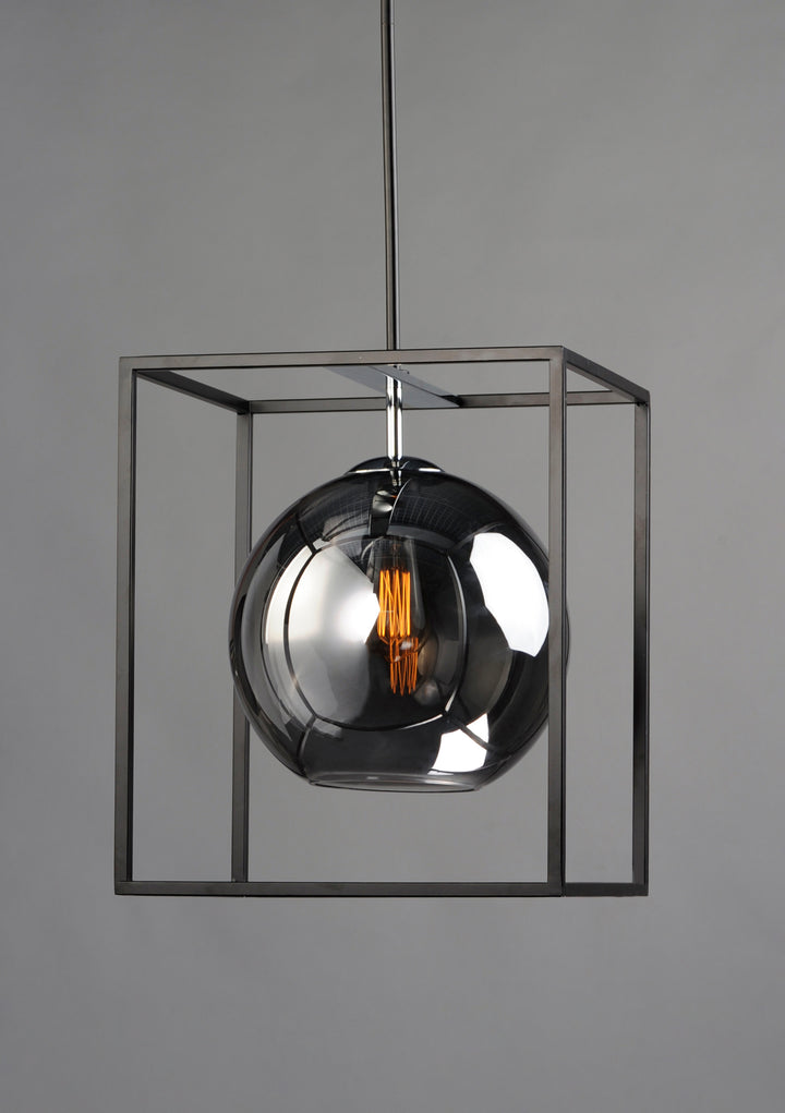 Fluid 1-Light LED Pendant Black / Polished Chrome alternate view
