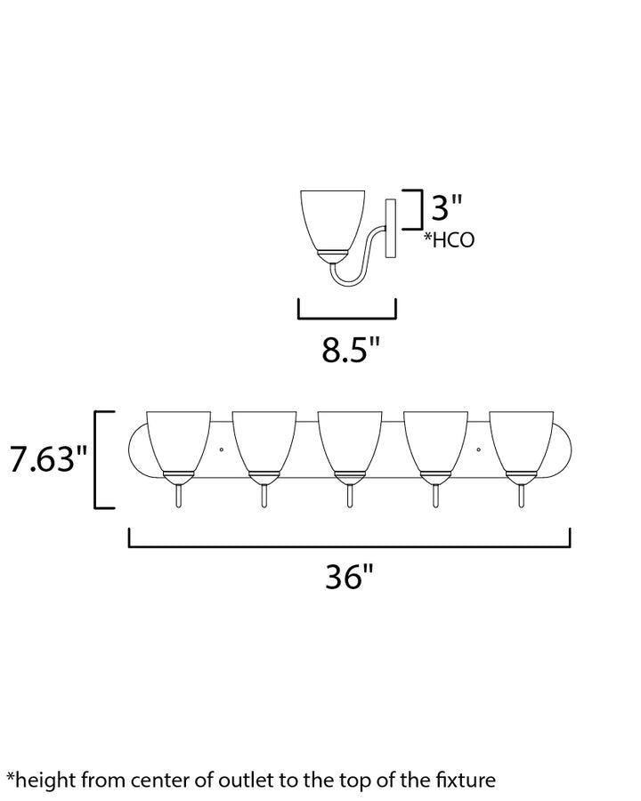 Axis Strip Bath Vanity dimensions diagram