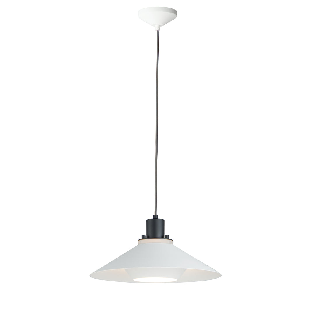 Oslo 15.75" 1-Light Medium Pendant Black / White