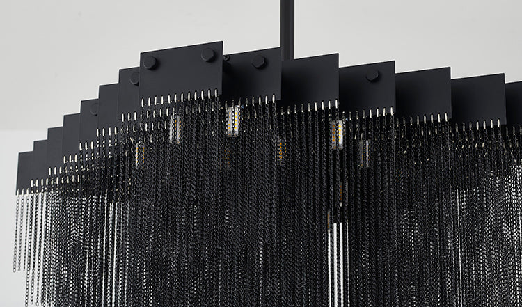 Prism Chandelier with Hanging Aluminium Chains by Bethel - view 2