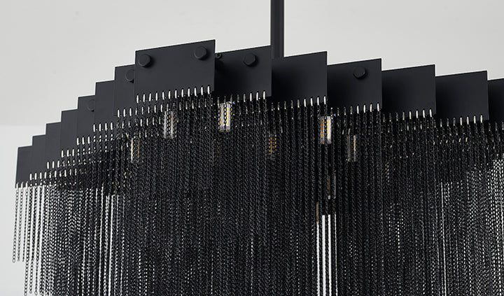 Prism Chandelier with Hanging Aluminium Chains by Bethel - view 2