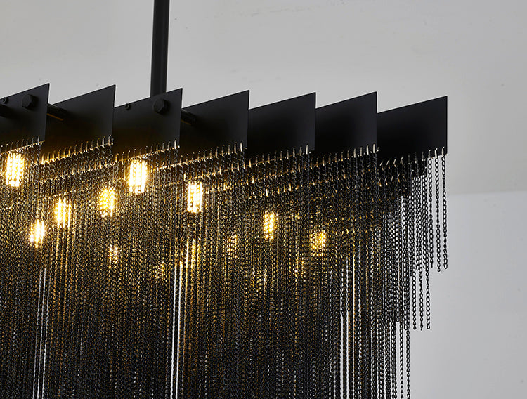 Prism Chandelier with Hanging Aluminium Chains by Bethel - view 5