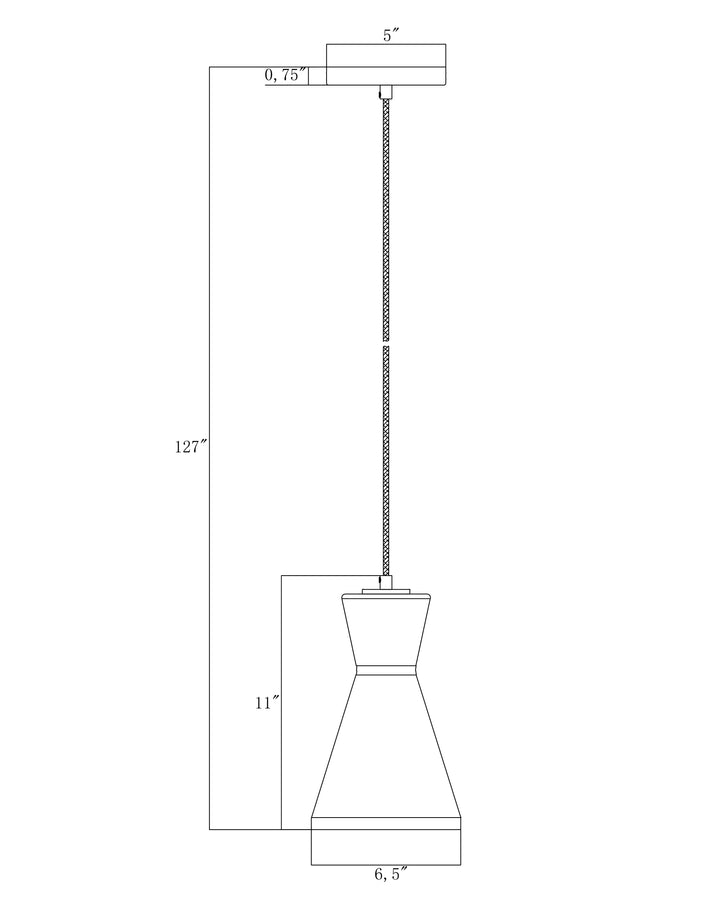 Sinch Single Pendant dimensions diagram