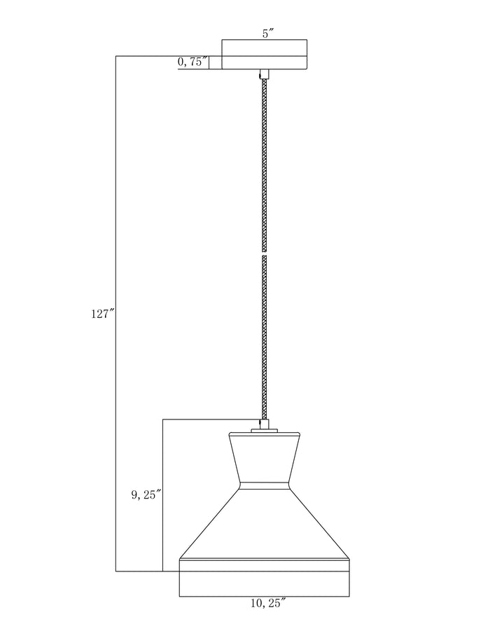 Sinch Single Pendant dimensions diagram