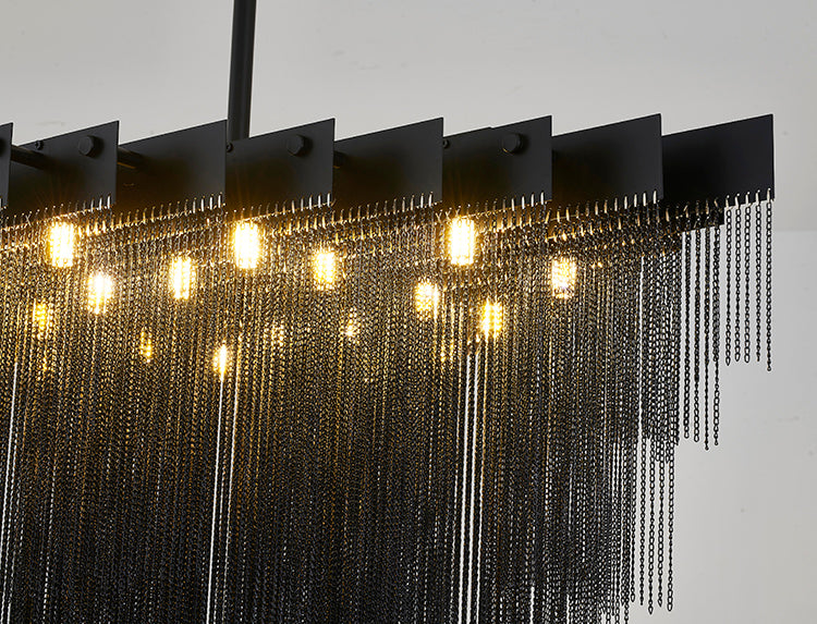 Prism Chandelier with Hanging Aluminium Chains by Bethel - view 9