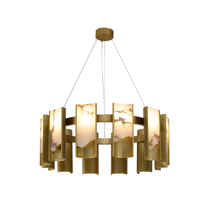Satin Brass Chandelier (MU125) by Bethel