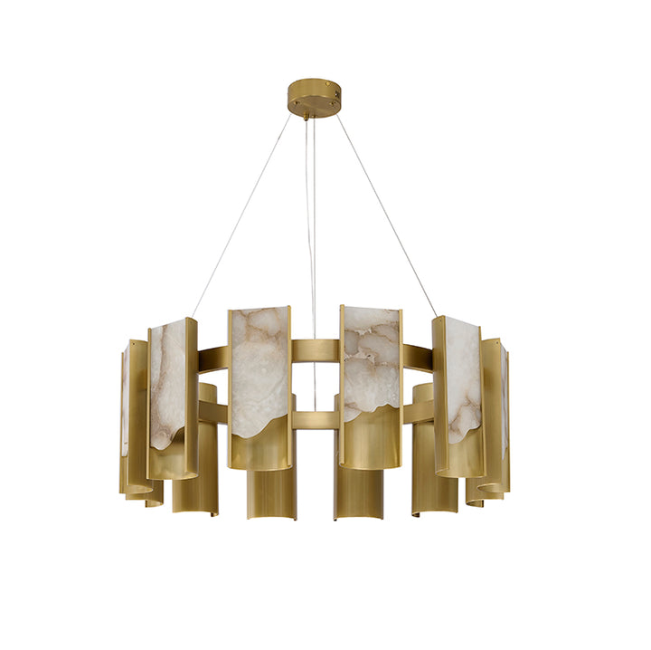 Satin Brass Chandelier (MU125) by Bethel - view 3