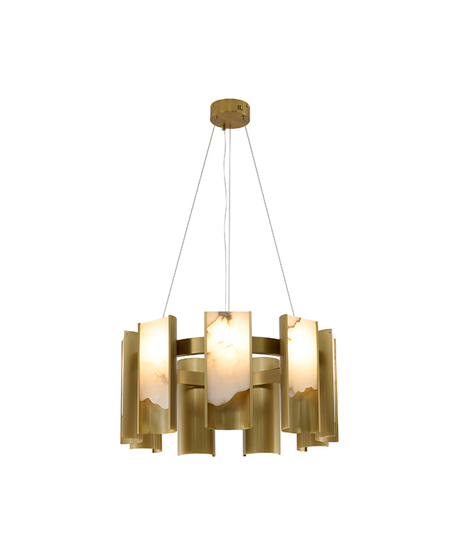 Satin Brass Chandelier (MU126) by Bethel