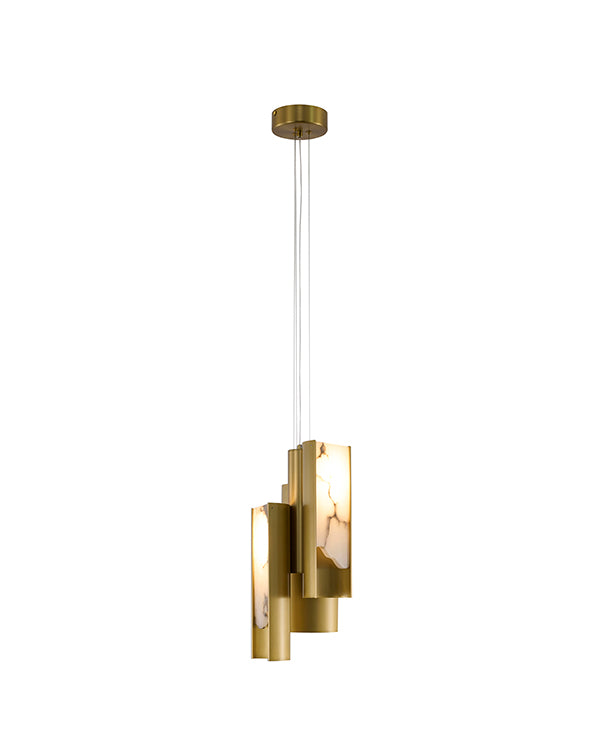Satin Brass Pendant by Bethel
