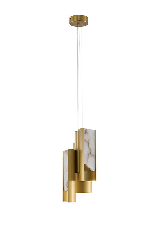Satin Brass Pendant by Bethel - view 2