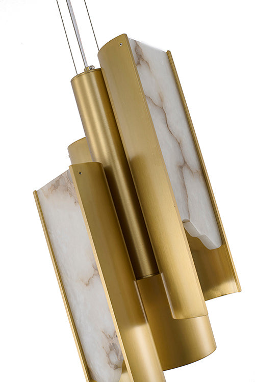 Satin Brass Pendant by Bethel - view 4