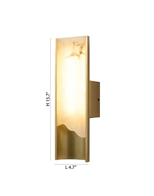 Satin Brass Wall Sconce (MU128) by Bethel - view 5