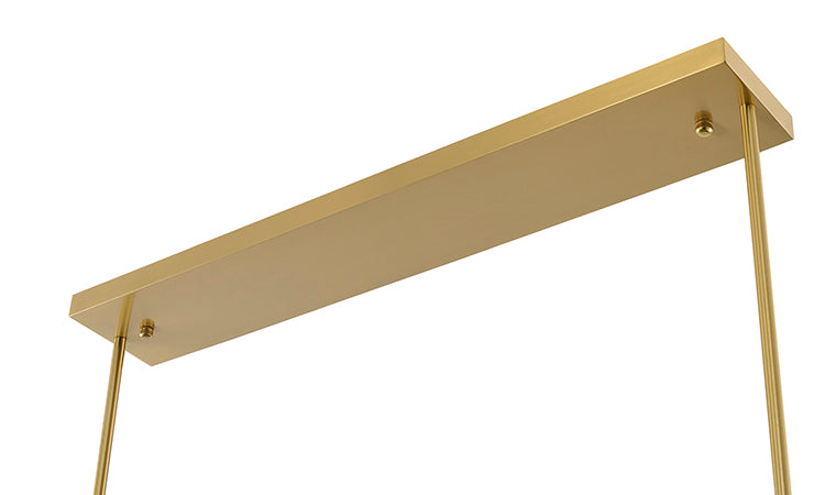 Satin Brass Glass Chandelier (MU133) by Bethel - view 6