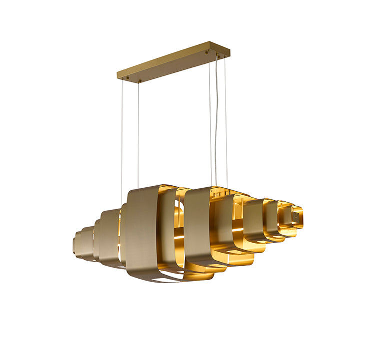 Satin Brass Chandelier (MU140) by Bethel