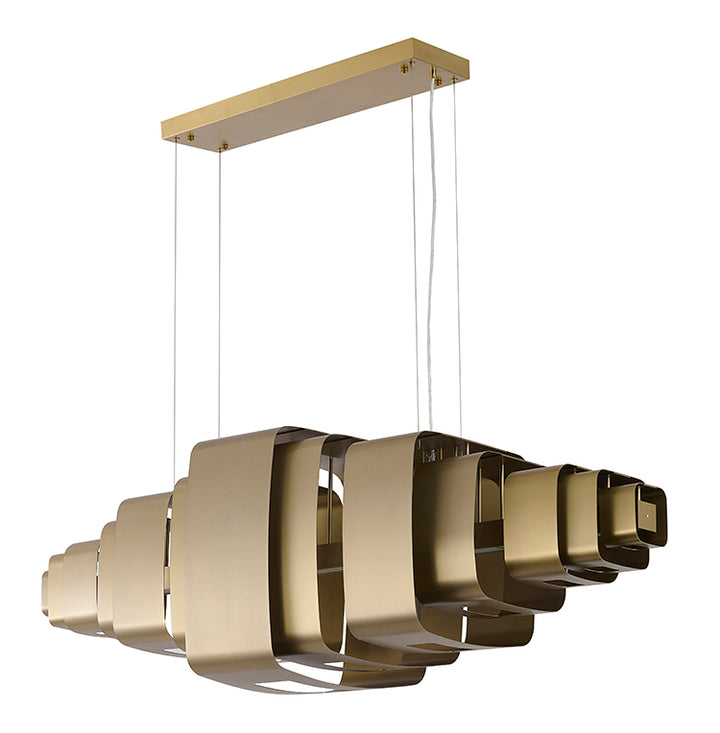 Satin Brass Chandelier (MU140) by Bethel - view 4