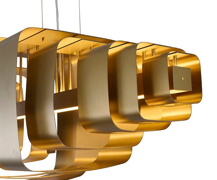 Satin Brass Chandelier (MU140) by Bethel - view 5