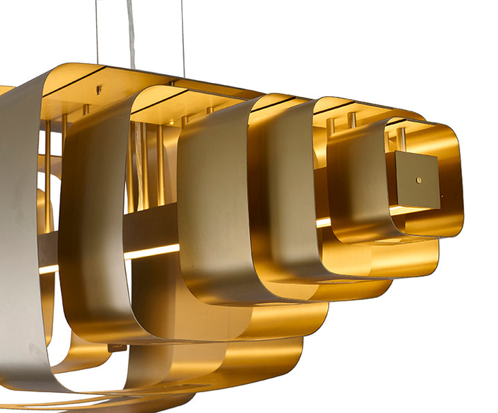 Satin Brass Chandelier (MU140) by Bethel - view 5