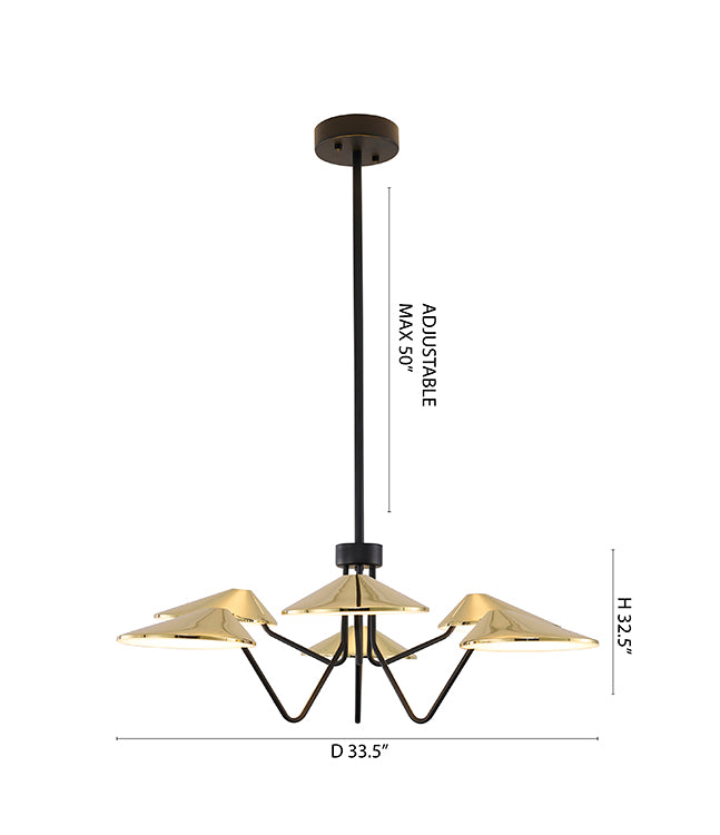 Black Chandelier (MU151) by Bethel - view 2