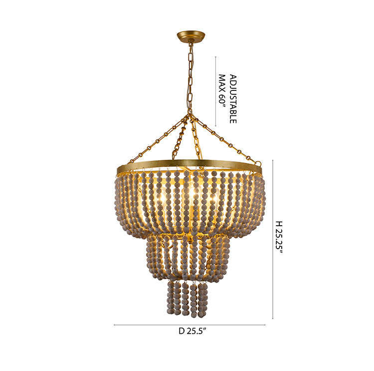 Gold Chandelier by Bethel - view 3
