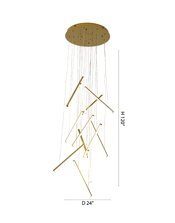 Brass Chandelier (LTY02) by Bethel - view 5