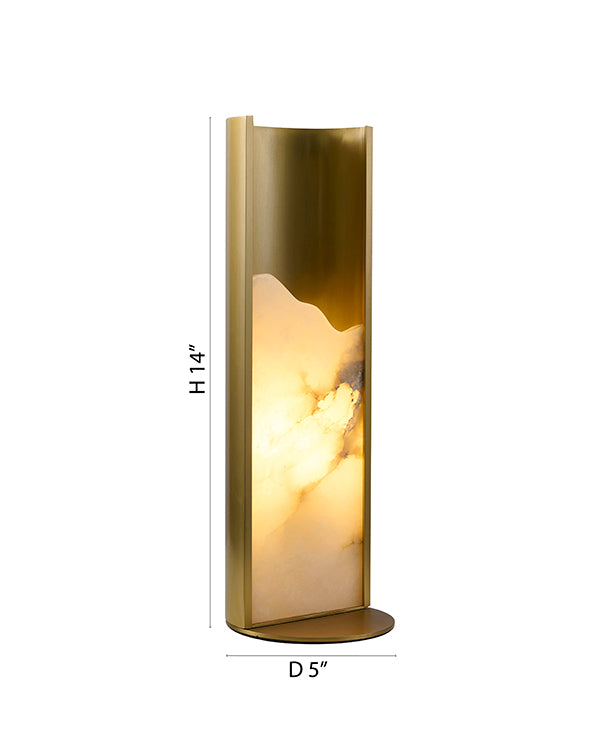 Satin Brass Table Lamp (MU129) by Bethel - view 2