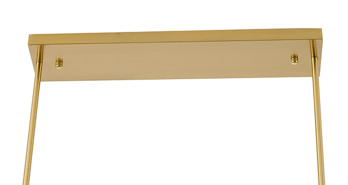 Satin Brass Glass Chandelier (MU132) by Bethel - view 2