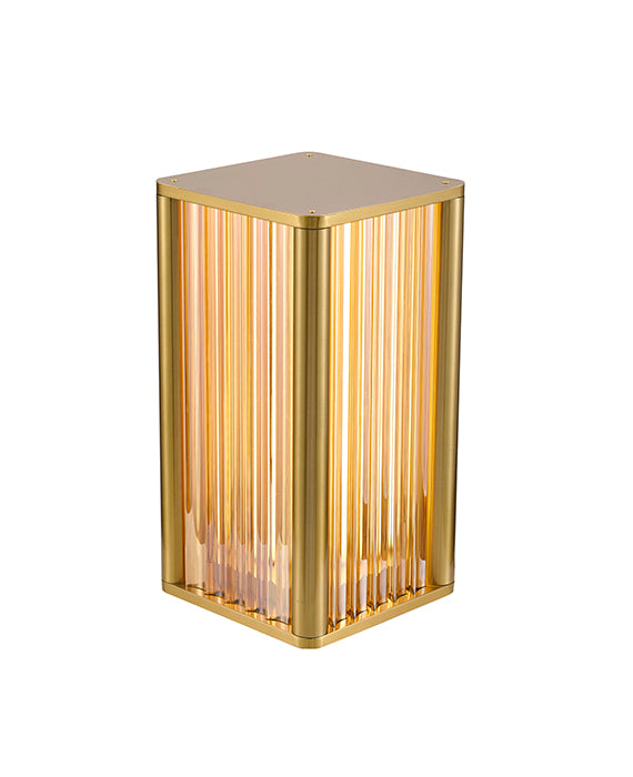 Satin Brass Glass Table Lamp (MU138) by Bethel