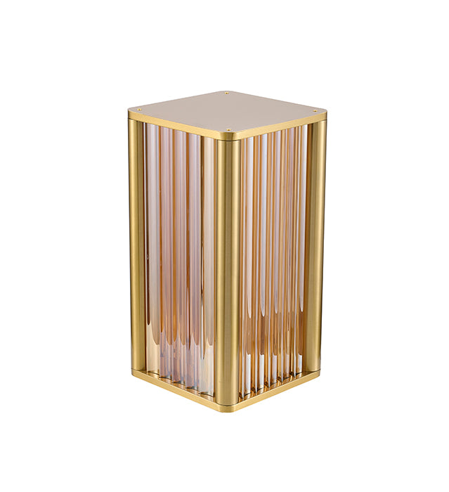 Satin Brass Glass Table Lamp (MU138) by Bethel - view 2