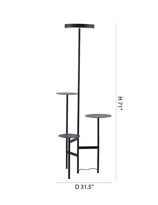 Black Floor Lamp (MU148) by Bethel - view 3