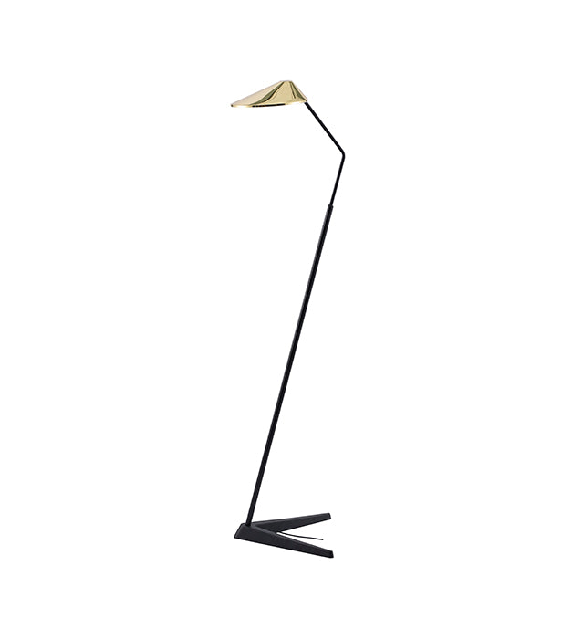 Black Satin Brass Crystal Floor Lamp (MU153) by Bethel