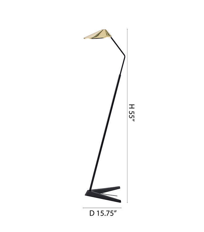Black Satin Brass Crystal Floor Lamp (MU153) by Bethel - view 5