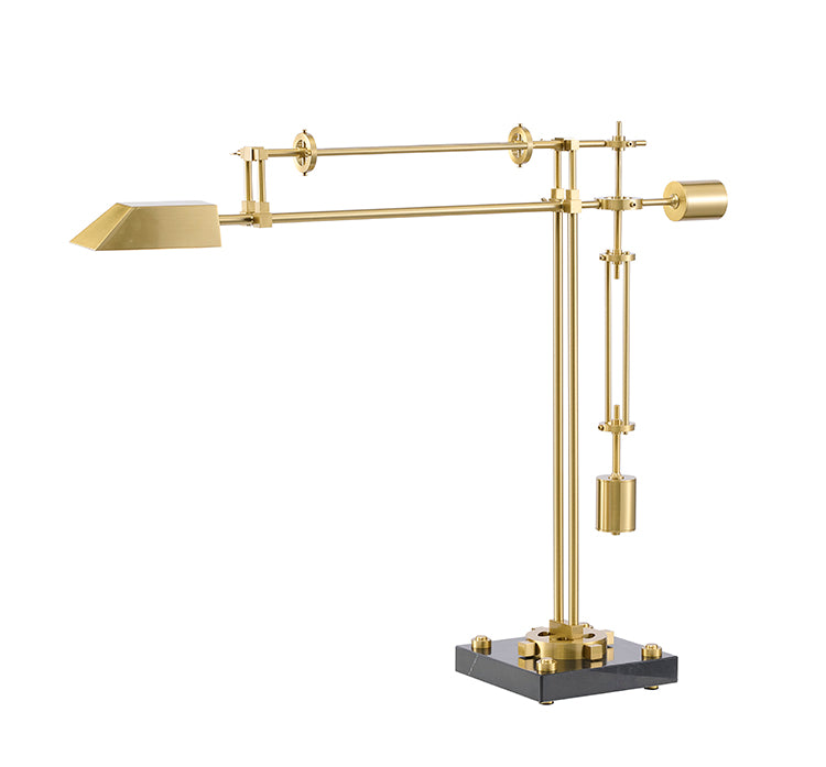 Black Brass Table Lamp by Bethel