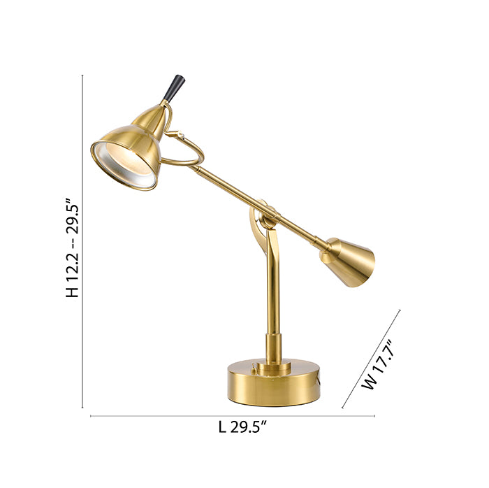 Brass Glass Table Lamp (MU155) by Bethel - view 2