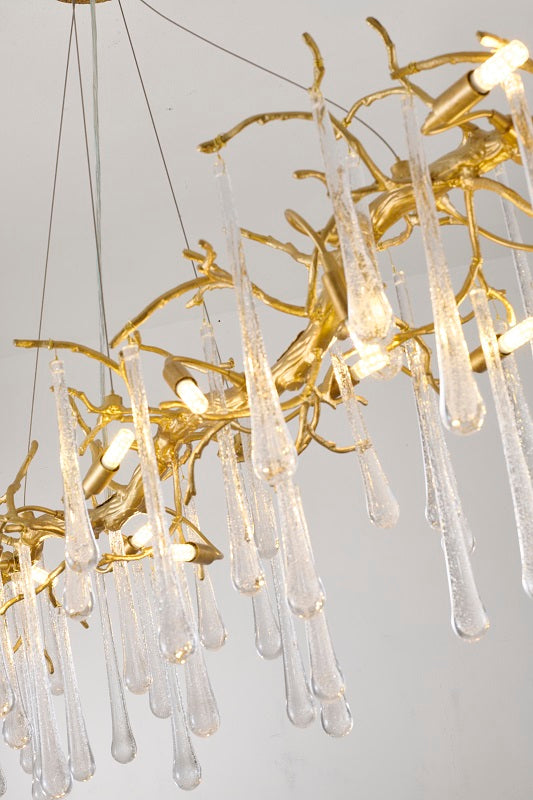 Brass Glass Chandelier (CC05) by Bethel