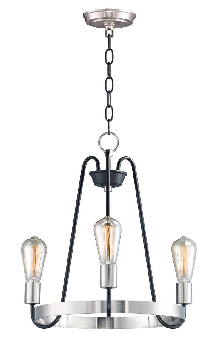 Haven Chandelier Black / Satin Nickel