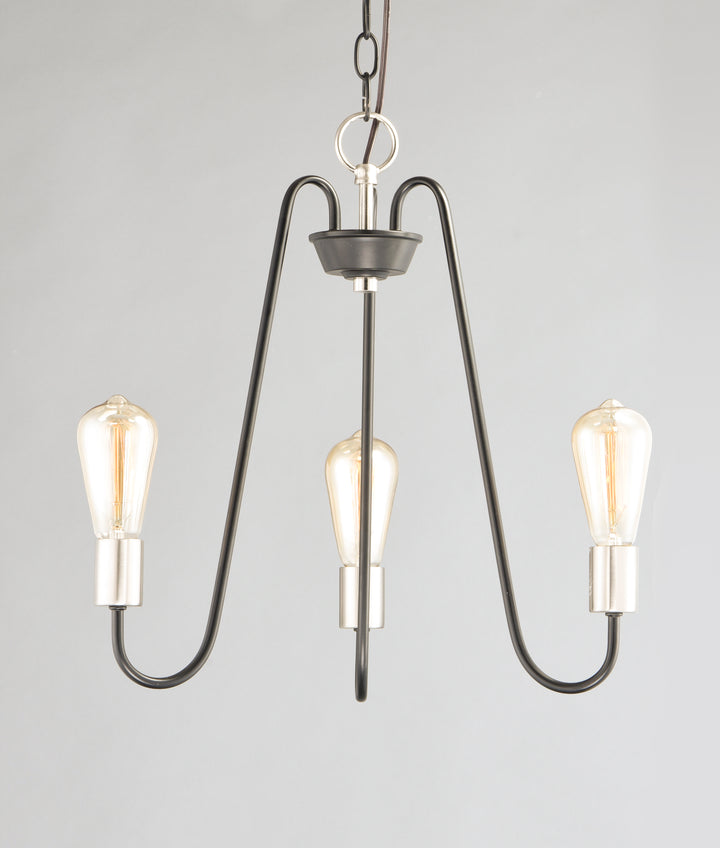 Haven Chandelier Black / Satin Nickel alternate view