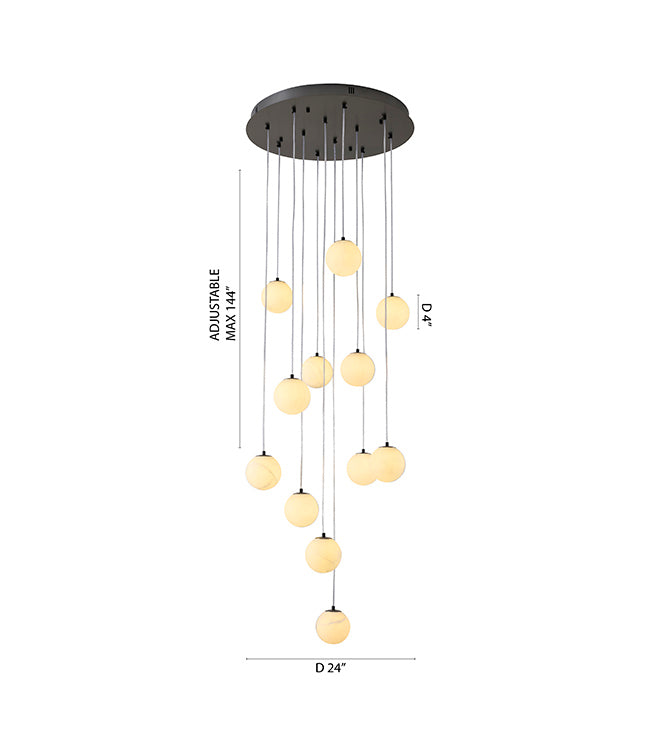 Black Chandelier (WHP24) by Bethel - view 5
