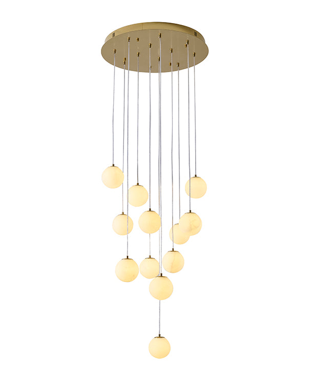 Black Chandelier (WHP24) in Brass by Bethel