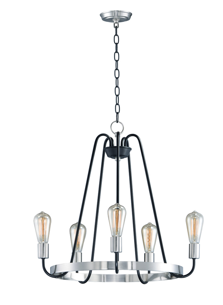 Haven Chandelier Black / Satin Nickel