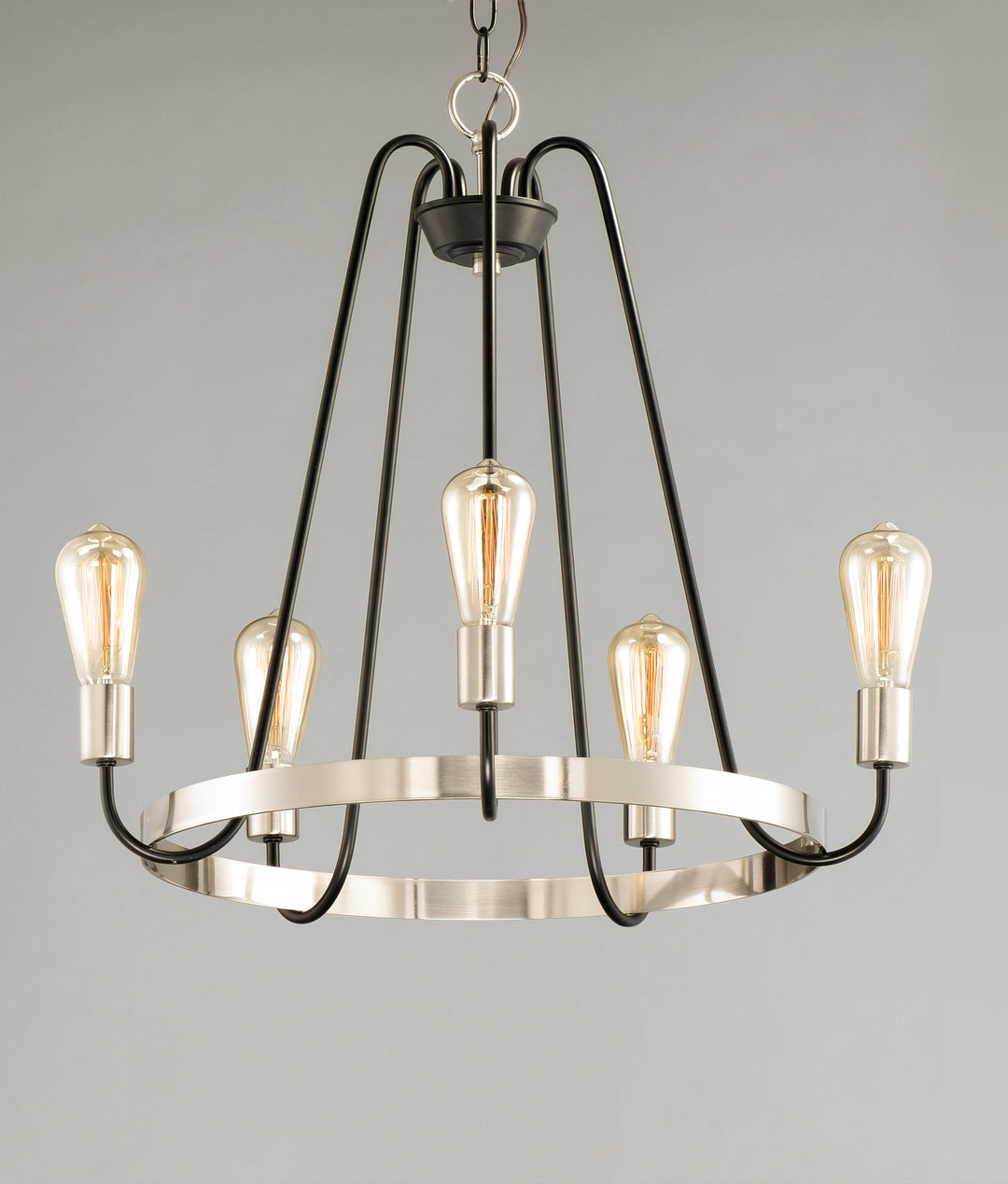 Haven Chandelier Black / Satin Nickel alternate view