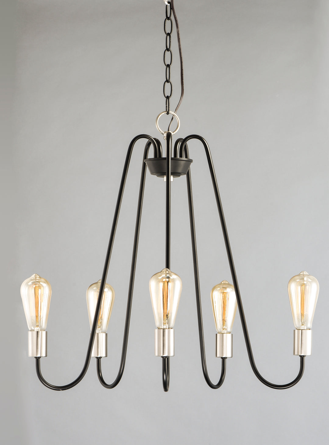 Haven Chandelier Black / Satin Nickel alternate view