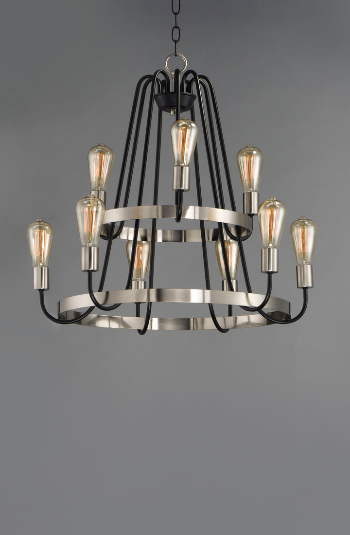 Haven Chandelier Black / Satin Nickel alternate view