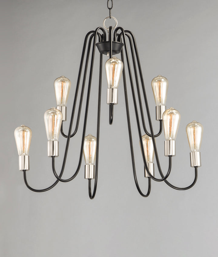 Haven Chandelier Black / Satin Nickel alternate view