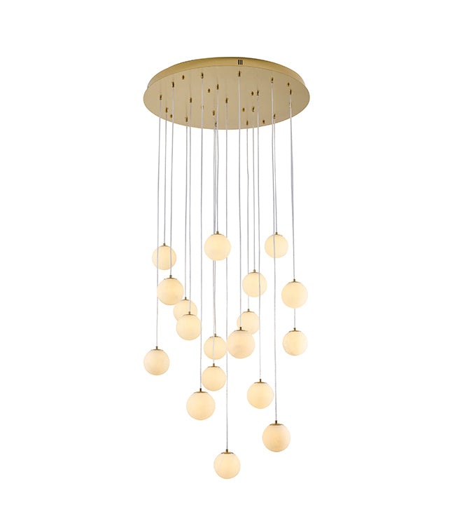 Black Chandelier (WHP32) in Brass by Bethel