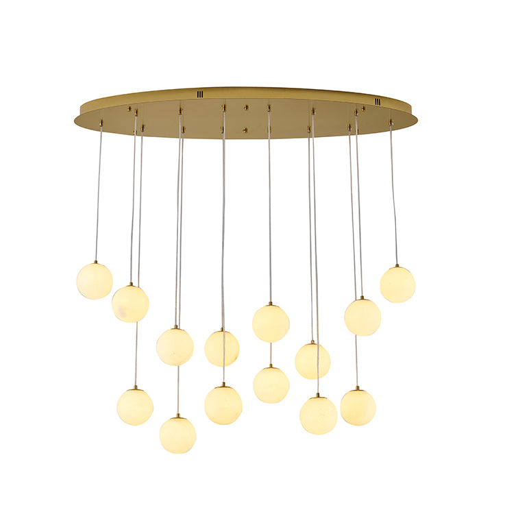 Black Chandelier (WHP48) in Brass by Bethel