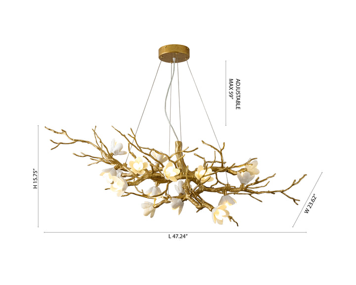 Brass Chandelier by Bethel - view 3